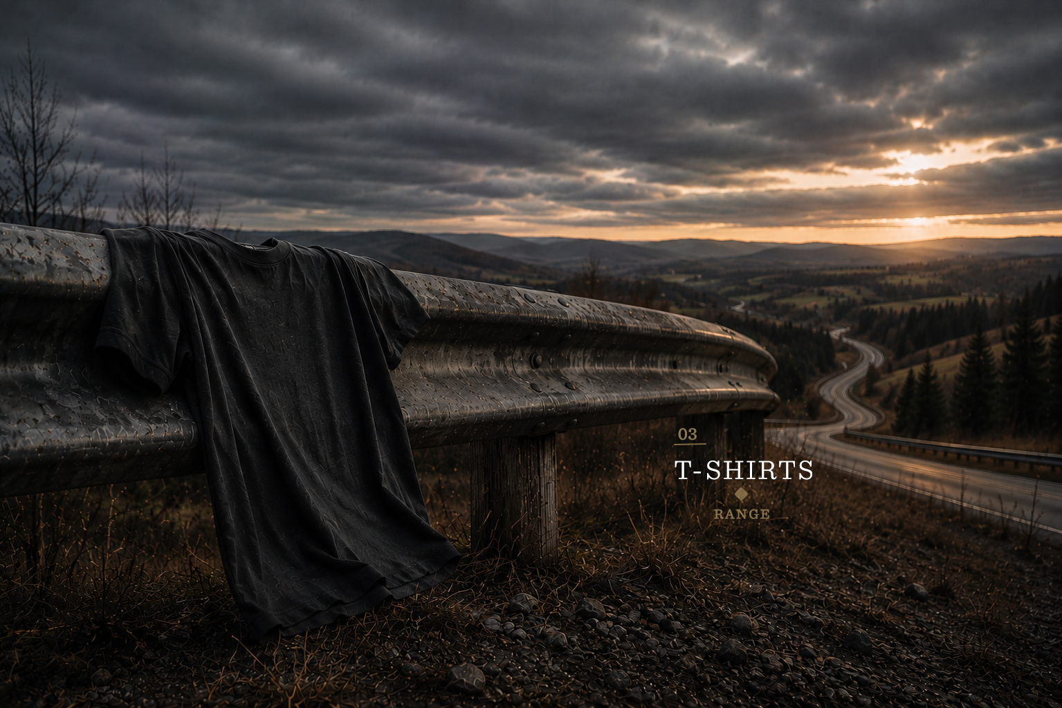 Northern Raptor t-shirts collection featuring graphic apparel in a natural outdoor environment