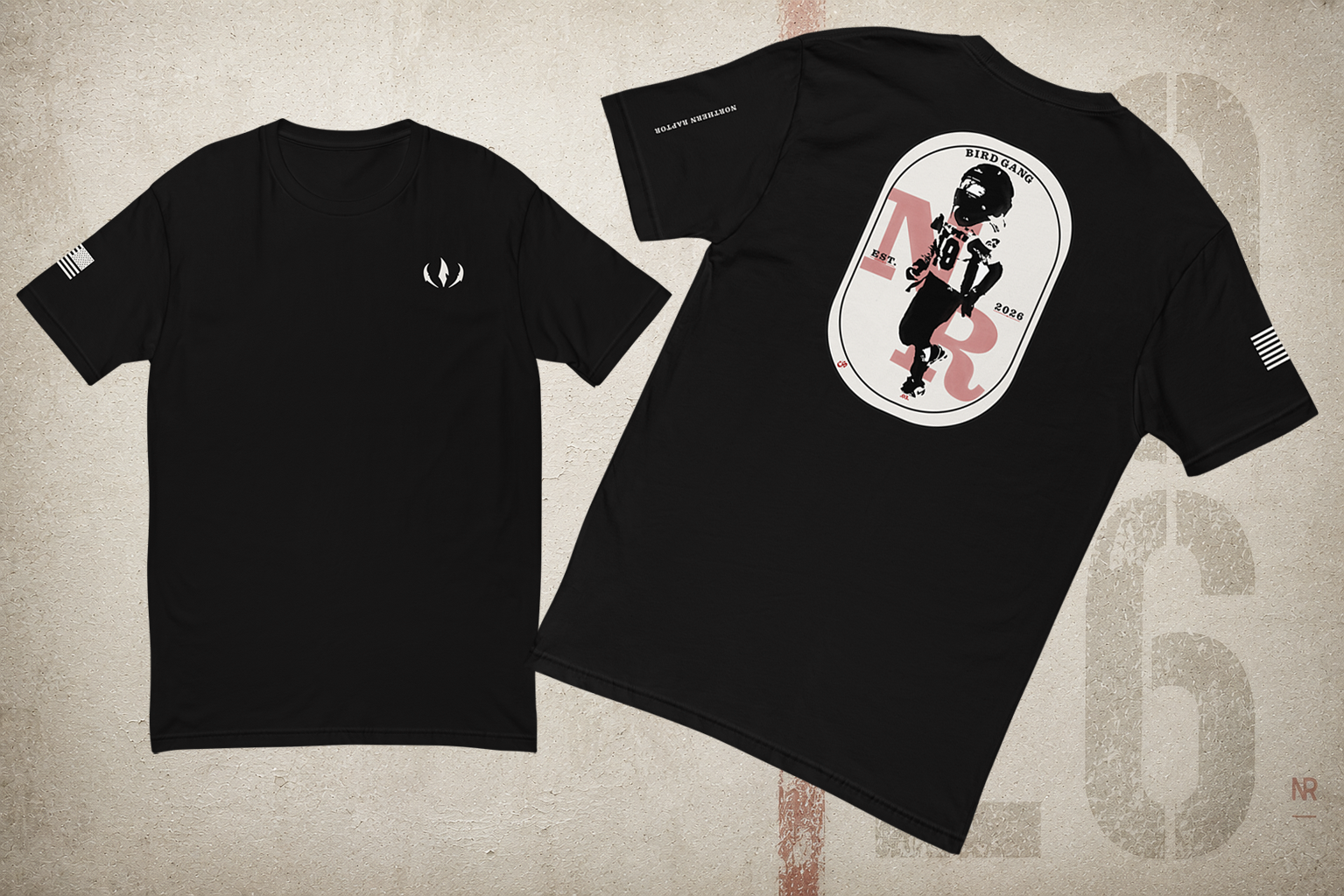 Black Bird Gang Players Tee 03 front view
